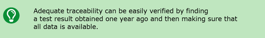 Adequate traceability